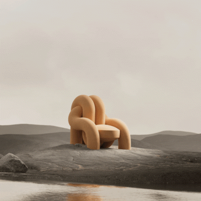 Inflatable chair in landscape deflates NFT