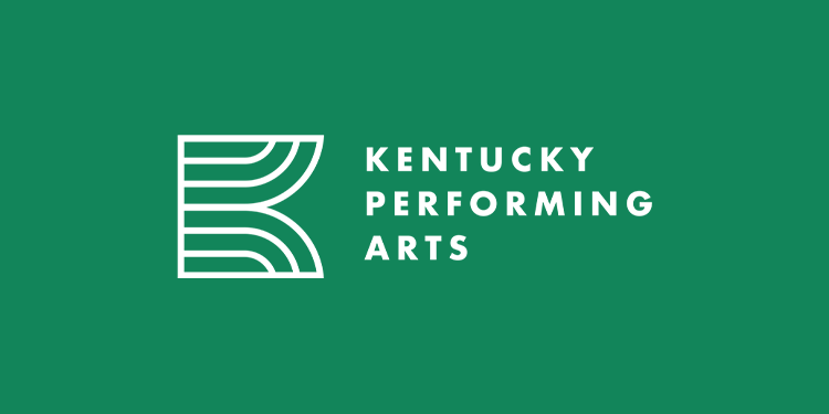 Kentucky performing arts logo on green background