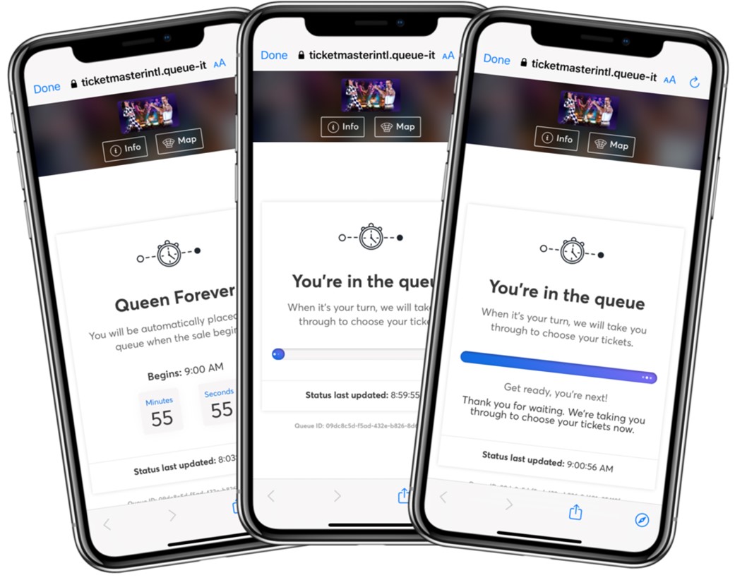 Ticketmaster smart queue phases