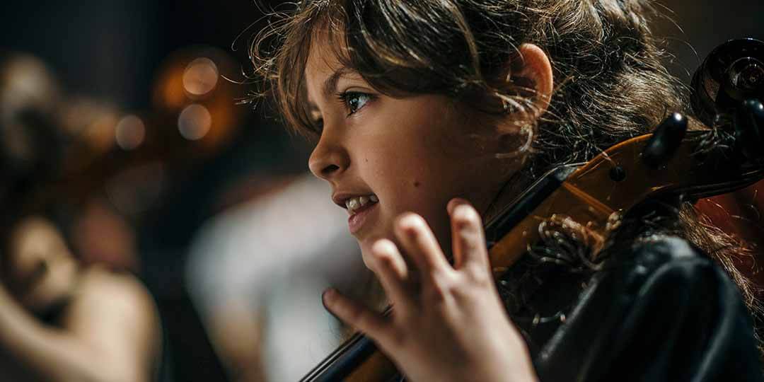 orchestra girl playing violin