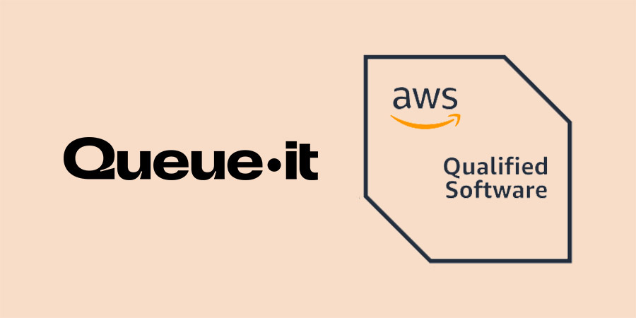 Queue-it logo alongside AWS Partner logo