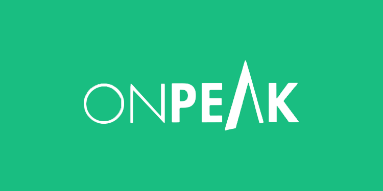 onPeak logo on green background