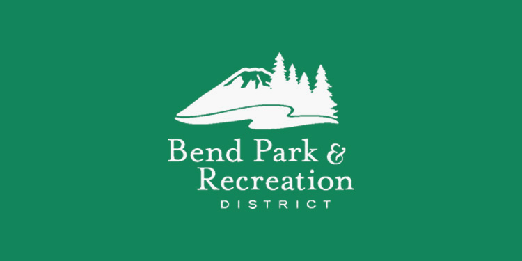 bend park & rec logo on dark green background