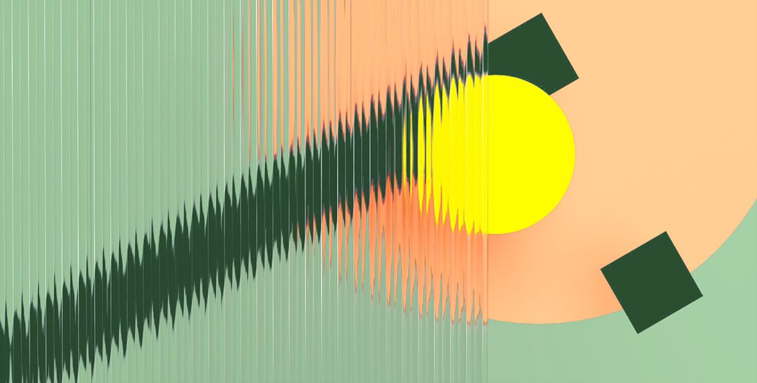 Abstract image with spike and circle