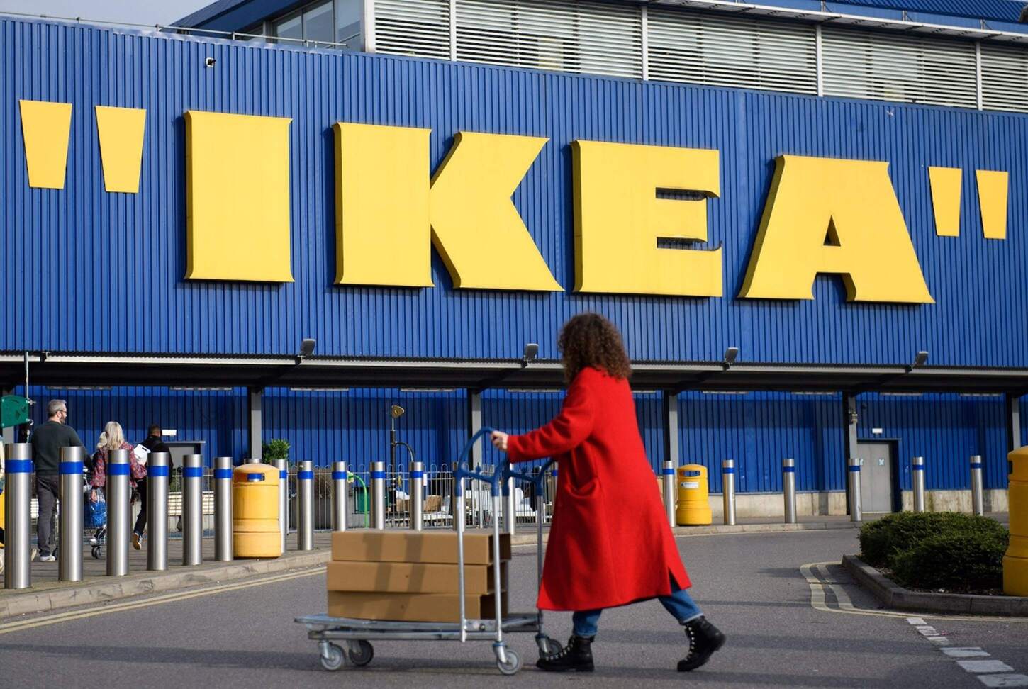 IKEA Virgil Abloh storefront with quotation marks around IKEA logo