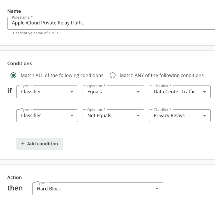 Privacy Relay traffic classifier