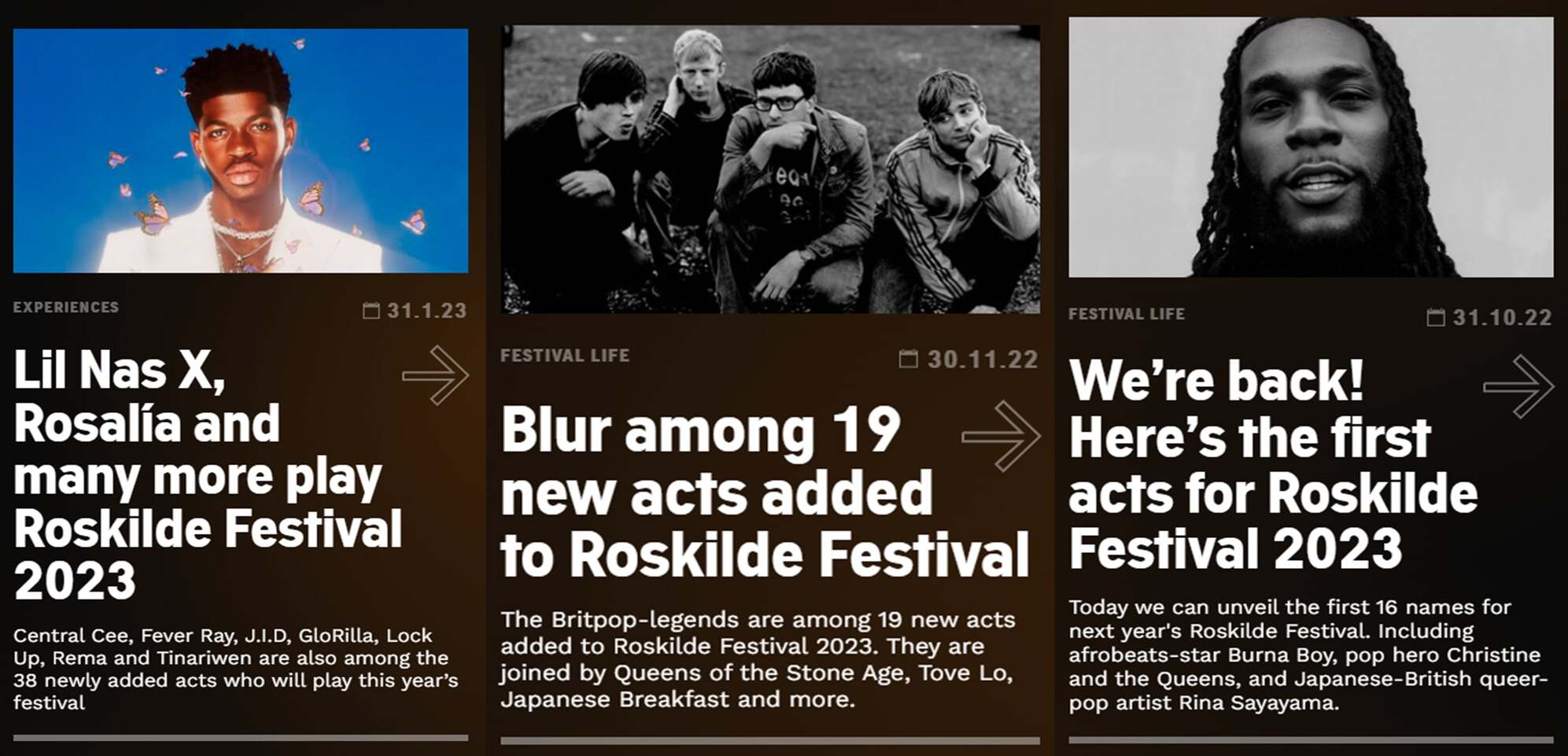 Roskilde festival lineup announcements