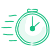 Alarm clock showing time savings