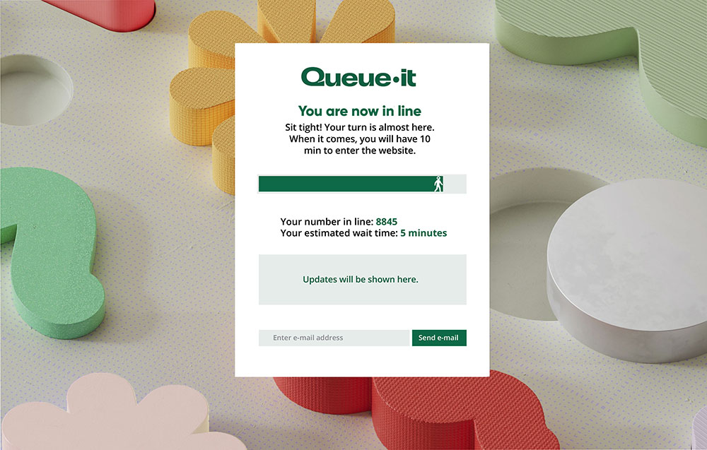 Queue-it's branded queue page