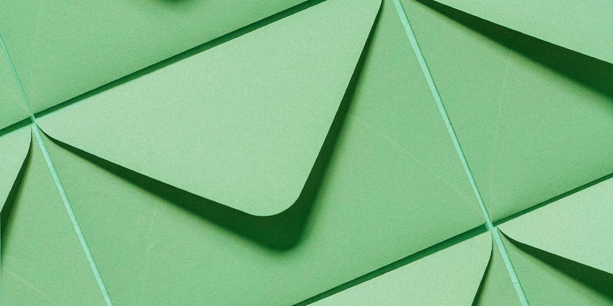 green envelope invites