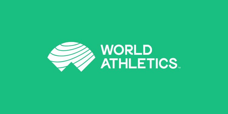 World Athletics logo on green background