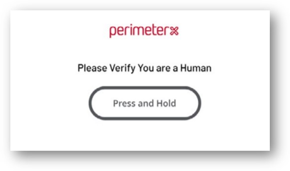 PerimeterX HUMAN Human Challenge