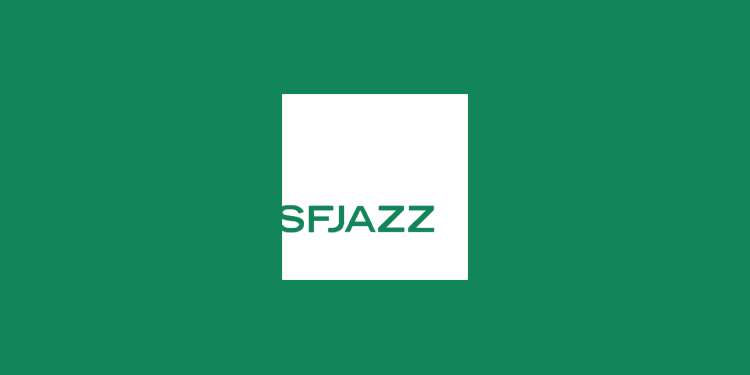 SFJazz logo on green background
