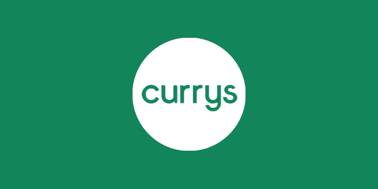 currys plc logo on dark green background