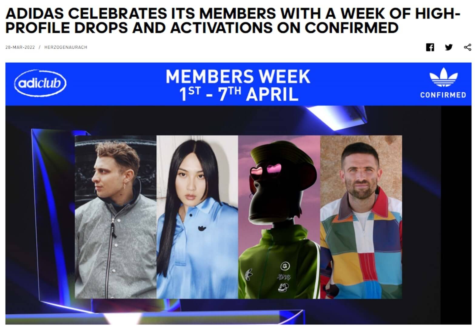 Adidas members week announcement: a week of high profile drops