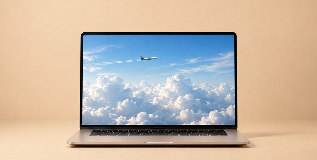 airline customer experience laptop