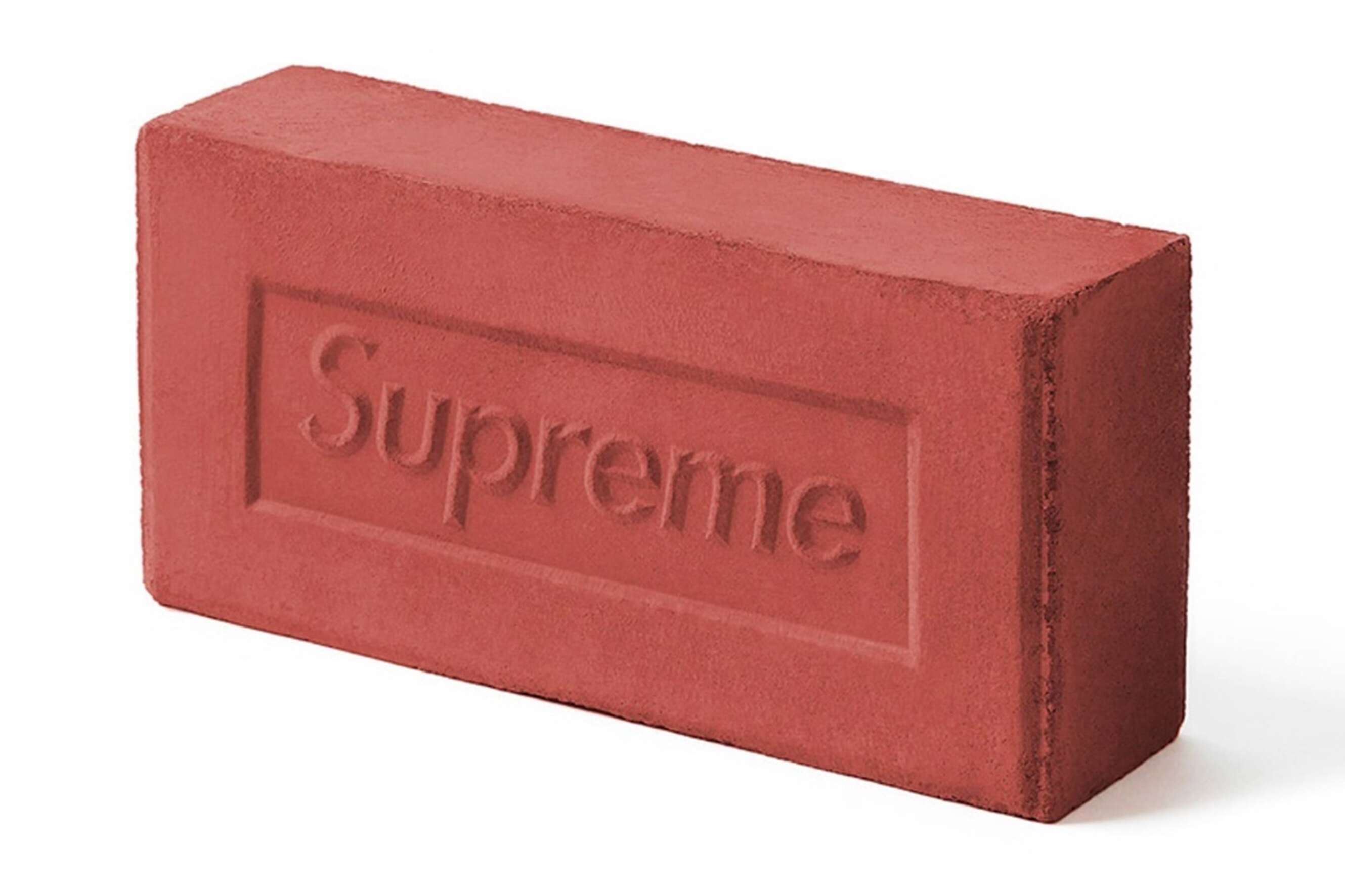Brick with Supreme logo on it