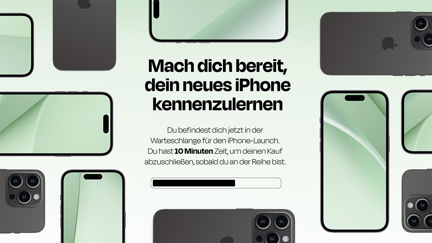 iphone green themed queue page