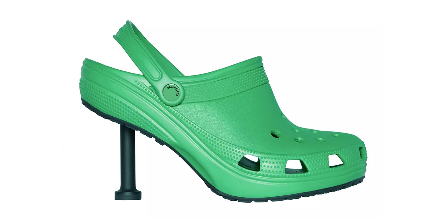 Green Balenciaga Crocs