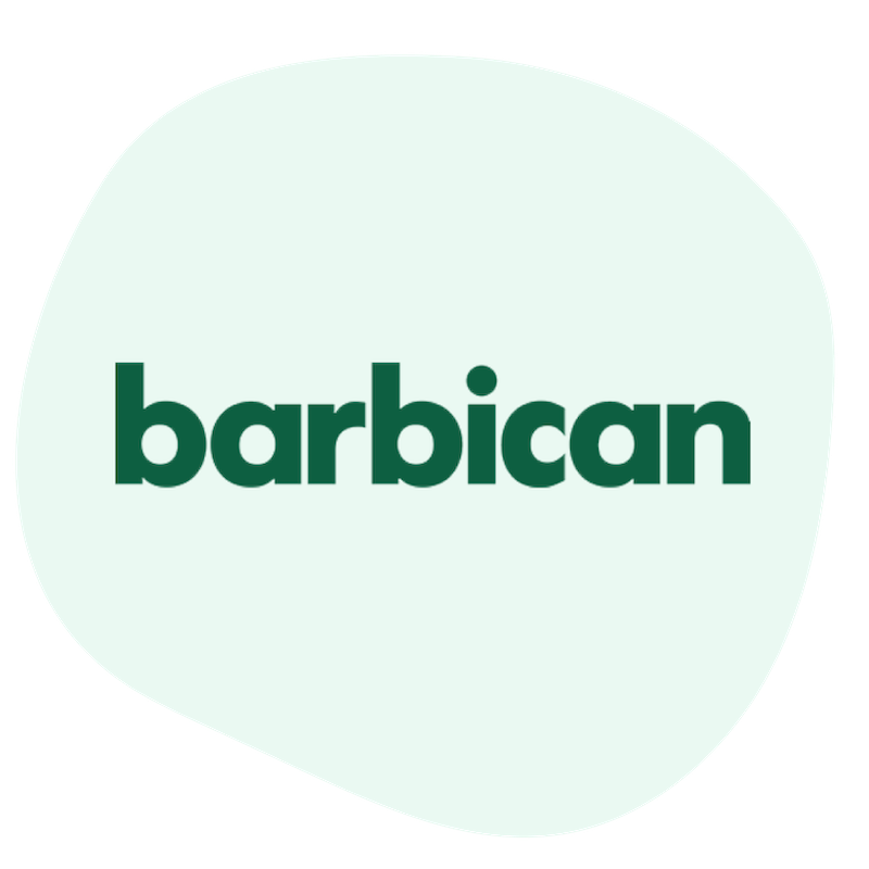 Barbican logo in green