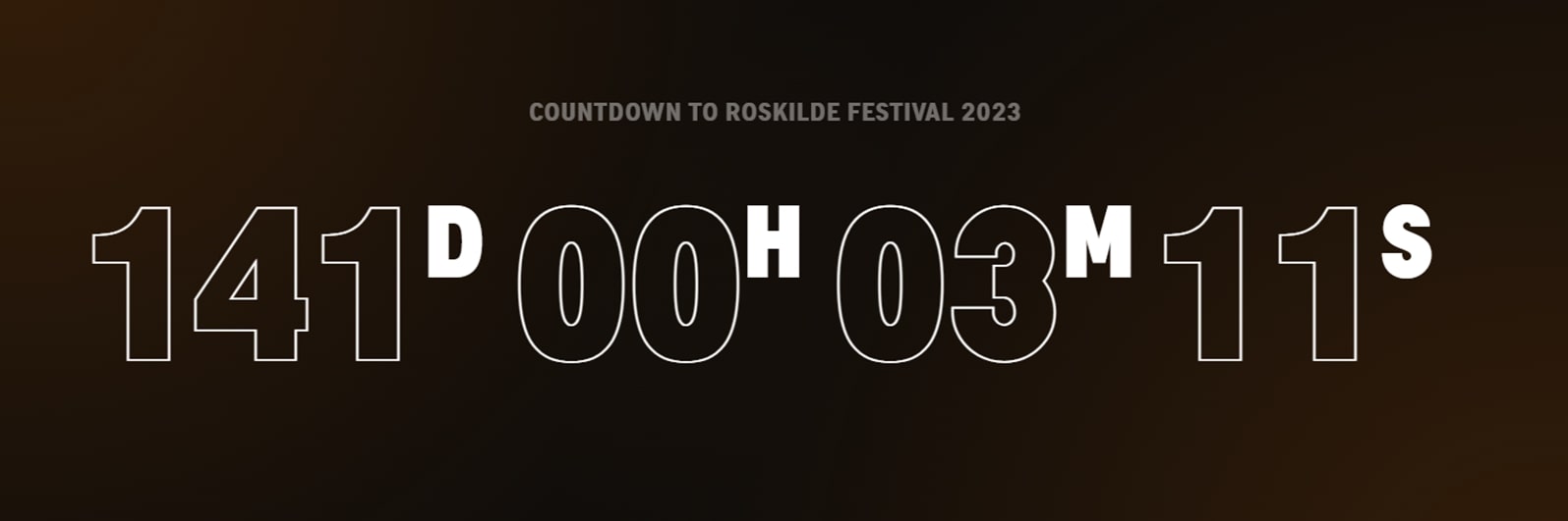 Roskilde festival countdown timer