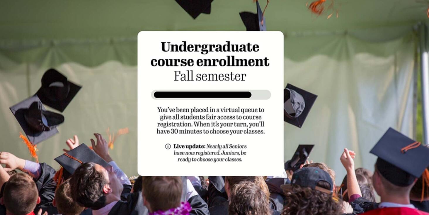 University registration page