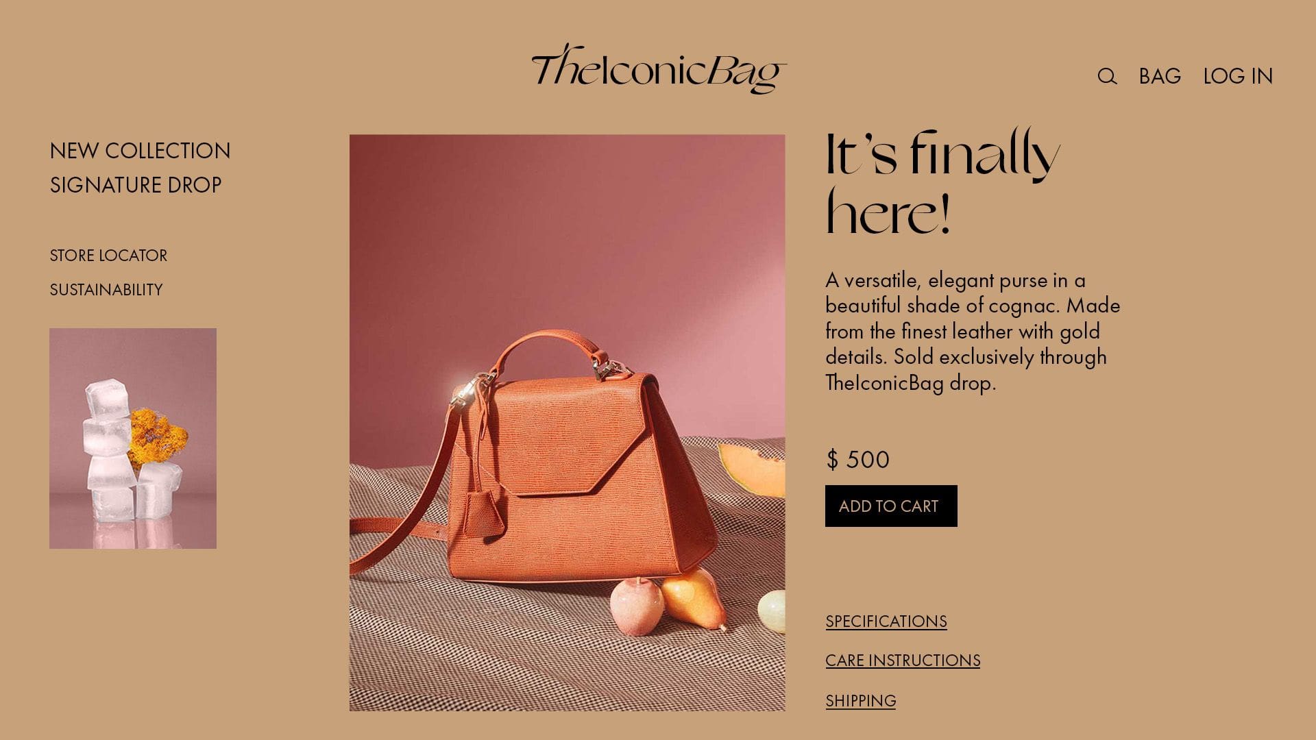 Luxury website landing page