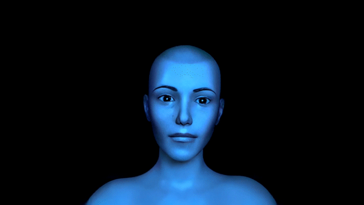 blue woman robot iNFT
