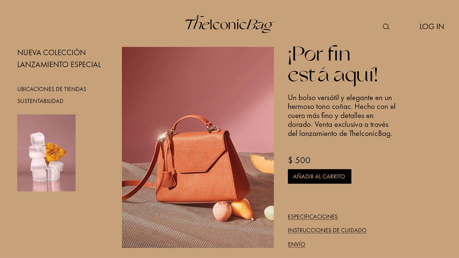 Luxury website landing page