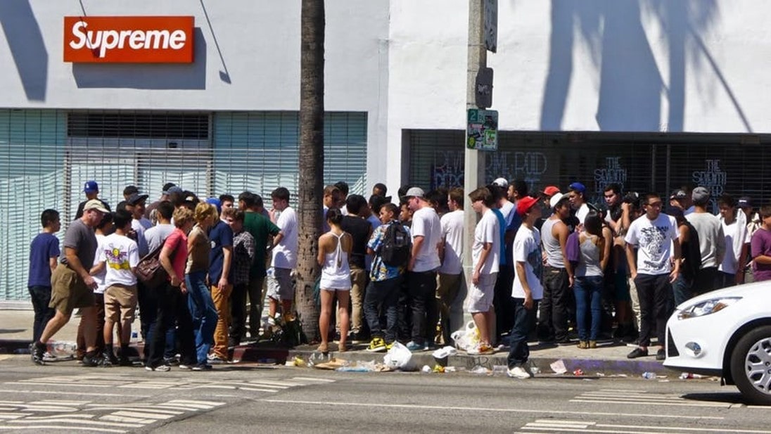 Louis Vuitton in collaboration with Supreme pop-up stores prompt global  shopping stampede