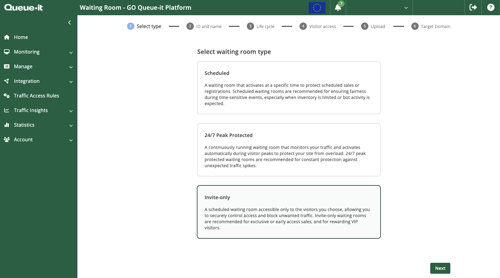 Creating an invite-only waiting room