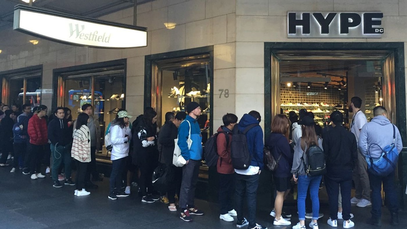 Queue outside Hype store