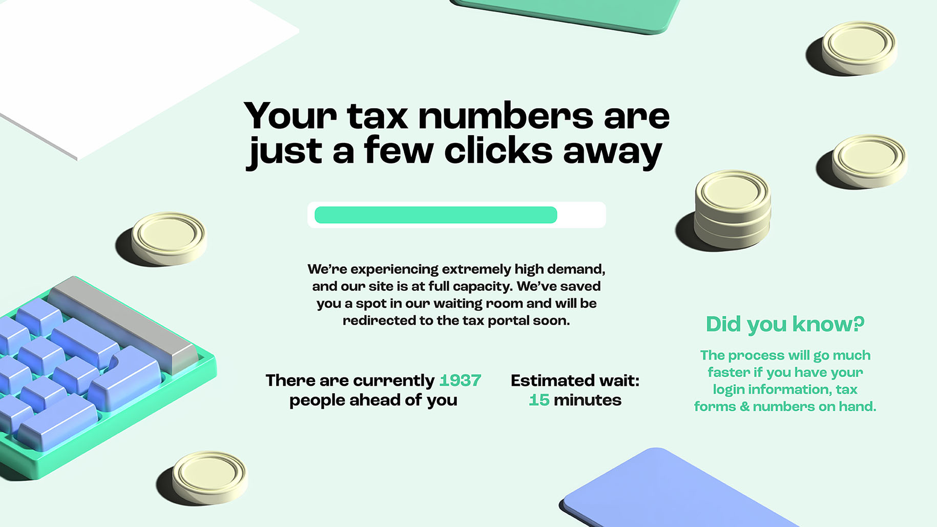tax filing queue example